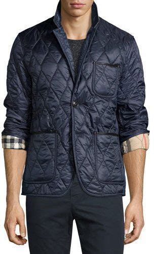 burberry gillington leather-trim quilted blazer black|Burberry Gillington Quilted Jacket, Black .